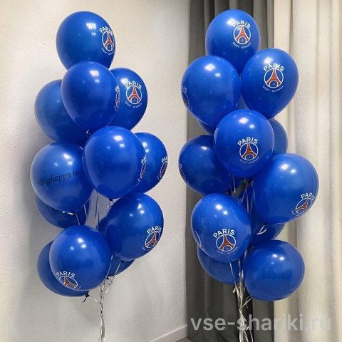 Набор из 50 синих шаров с эмблемой клуба «Пари Сен-Жермен»