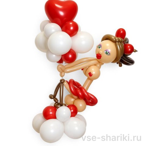 Фигура стриптизёрши из шаров для мужской компании, 160 см