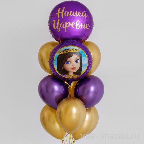 Фонтан с Царевной Соней, именным кругом и фиолетово-золотым хромом