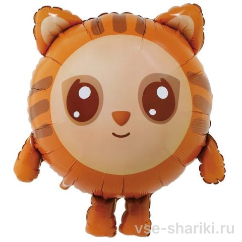 Шар-фигура Тигруня из «Малышариков» в оранжевом цвете, 69 см