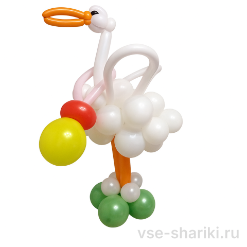 Фигура аиста с соской, 150 см, для встречи малыша