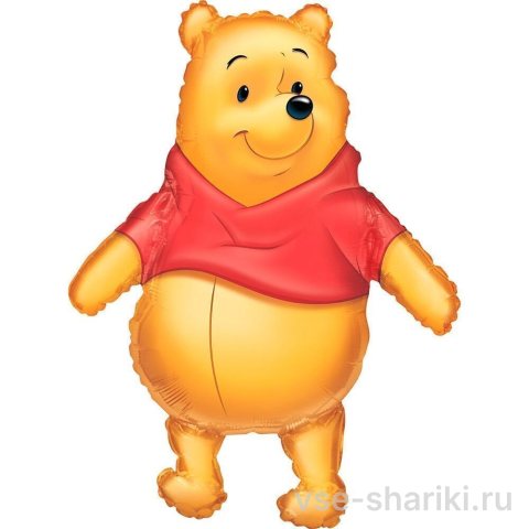Фигура добродушного Винни Пуха из фольги с гелием