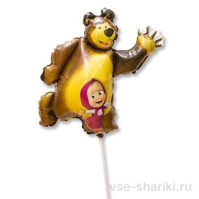 Фигура с Машей и Медведем на палочке, 36 см
