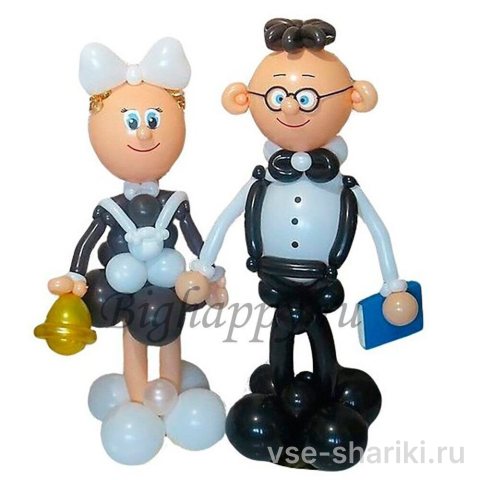 Набор фигур мальчика и девочки к школьному празднику