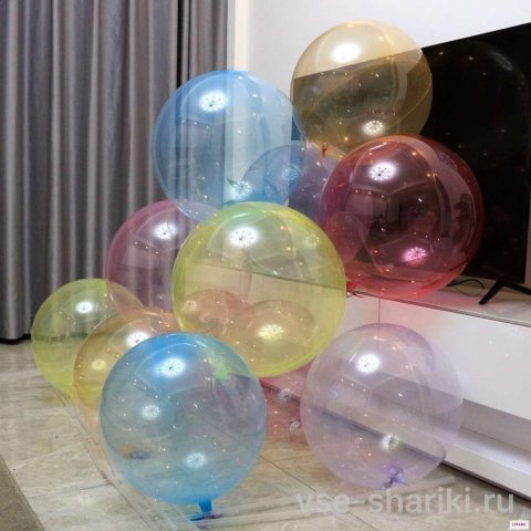 Шар Bubble пастельного оттенка с эффектом цветного стекла