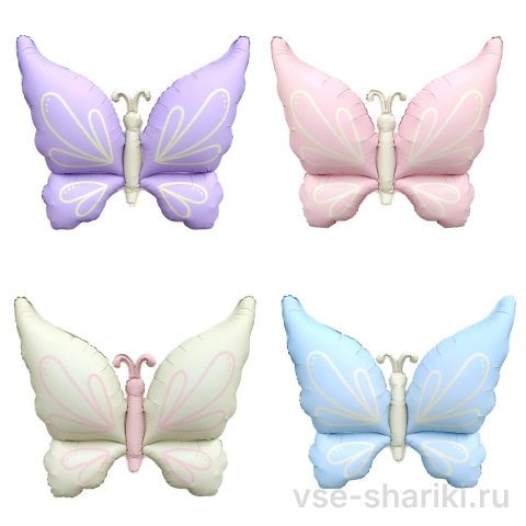 Фигура-бабочка с сатиновым отливом, 94 см