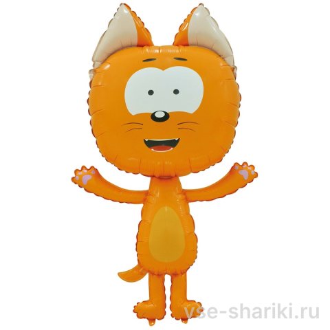 Фигура рыжего котика Котэ с гелием, 86 см