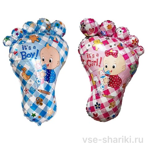 Шар-стопа новорождённого «It's A Boy» или «It's A Girl»