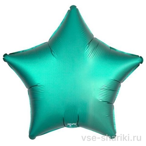 Звезда цвета тиффани из фольги, 23 см, на воздухе