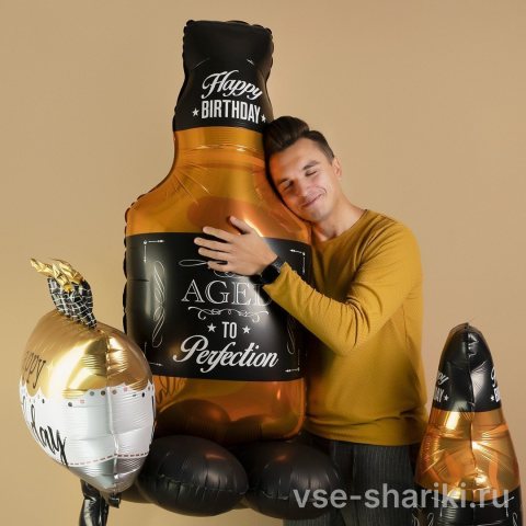 Фигура-бутылка виски с надписью Aged to Perfection, 127 см