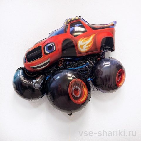 Фигура красно-чёрной машинки Вспыш, 86 см
