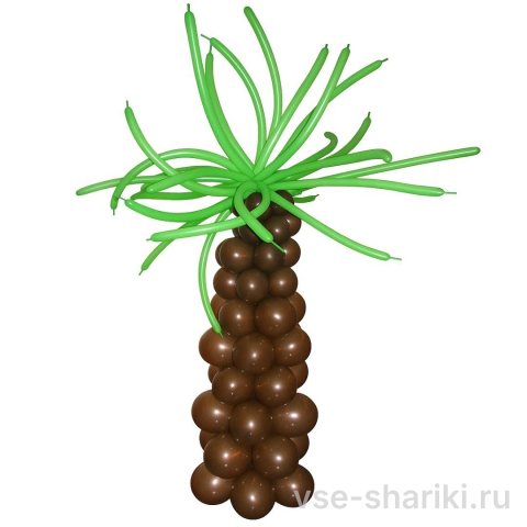 Фигура пальмы из зелёных и коричневых шаров, 1,5 метра