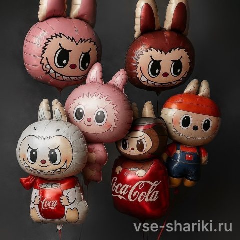 Фигура Лабубу на гелии с грузиком в комплекте