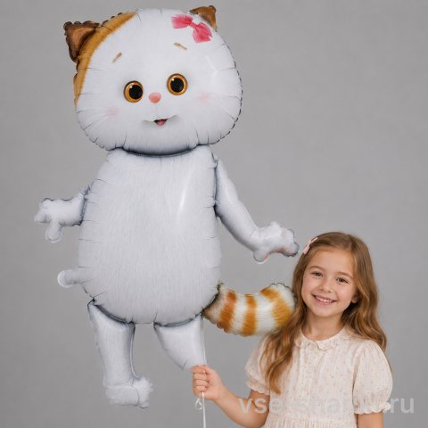Шар-фигура Ли-Ли с бантиком из мультика про Басика, 88 см
